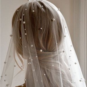 Custom Pearl Wedding Veil